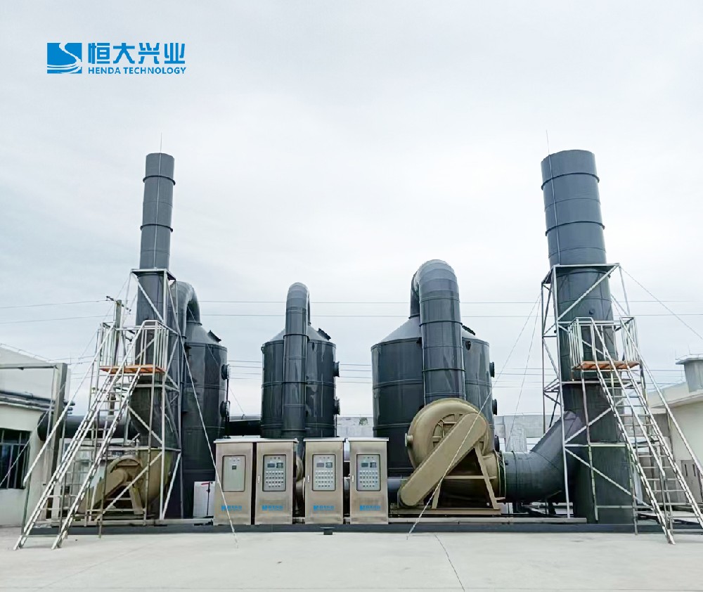 廣東省某上市集團(tuán)70000風(fēng)量酸堿、有機(jī)廢氣處理工程案例